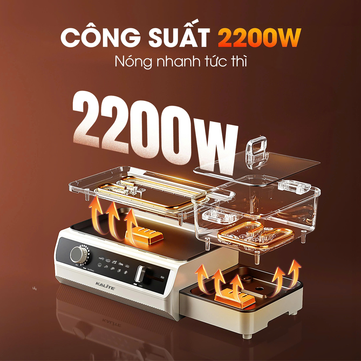 Bếp Lẩu Nướng Đa Năng Kalite KLG555 6