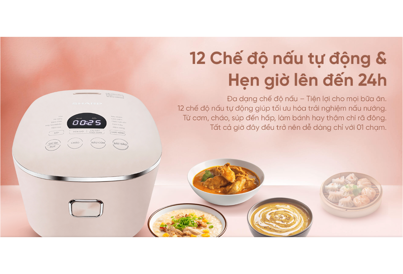 Nồi Cơm Điện Cao Tần Sharp KS-IH181V-RG 1.8 Lít 8