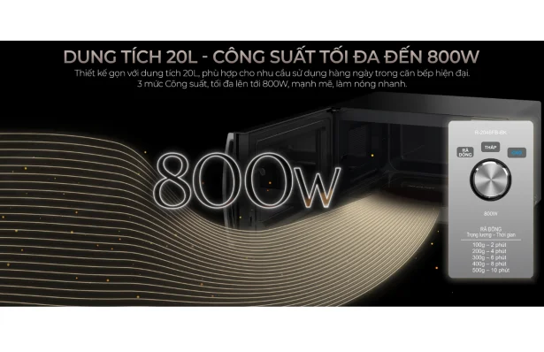 Lò Vi Sóng Sharp R-2046FB-BK 20 Lít