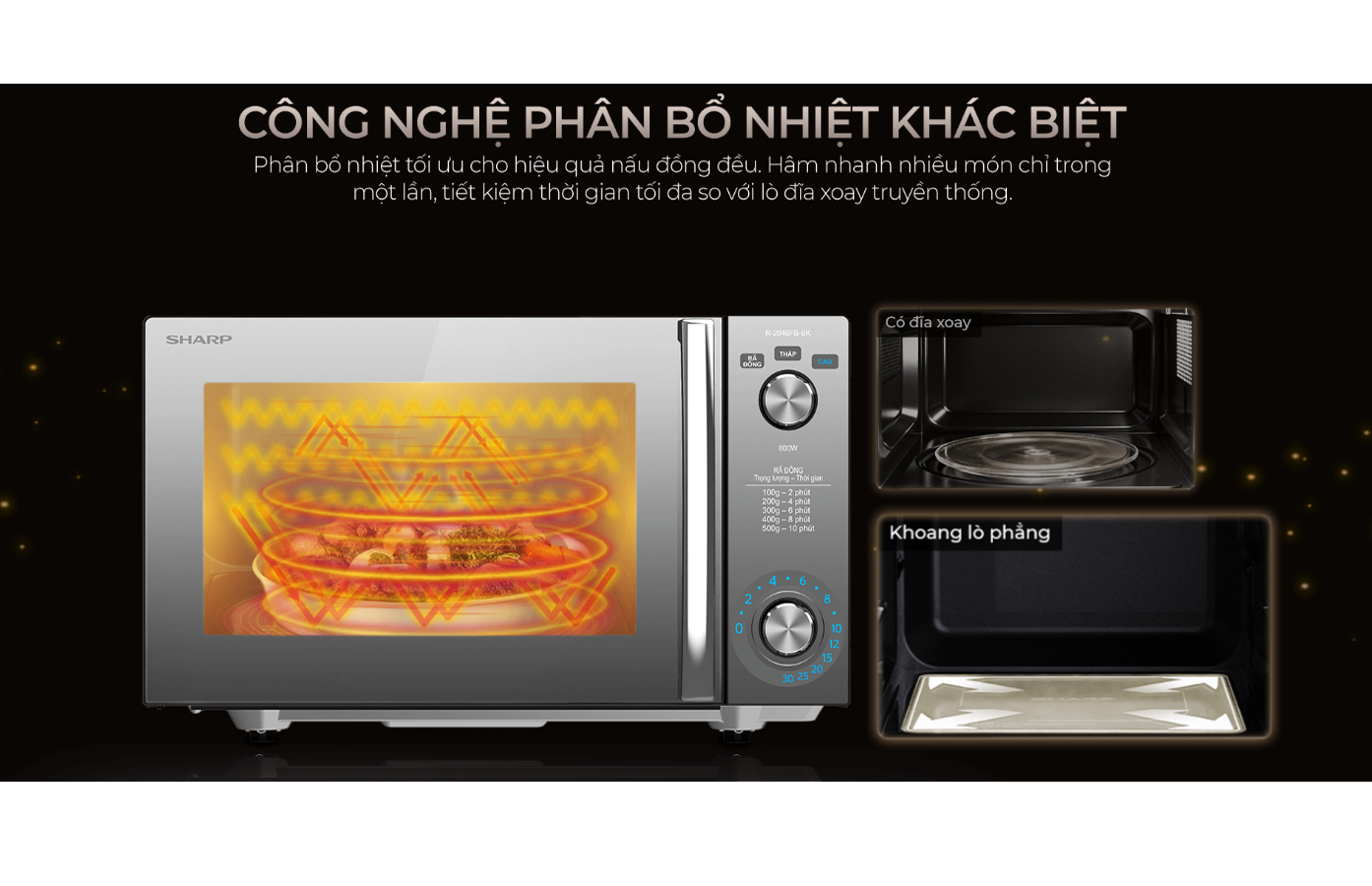 Lò Vi Sóng Sharp R-2046FB-BK 20 Lít 8
