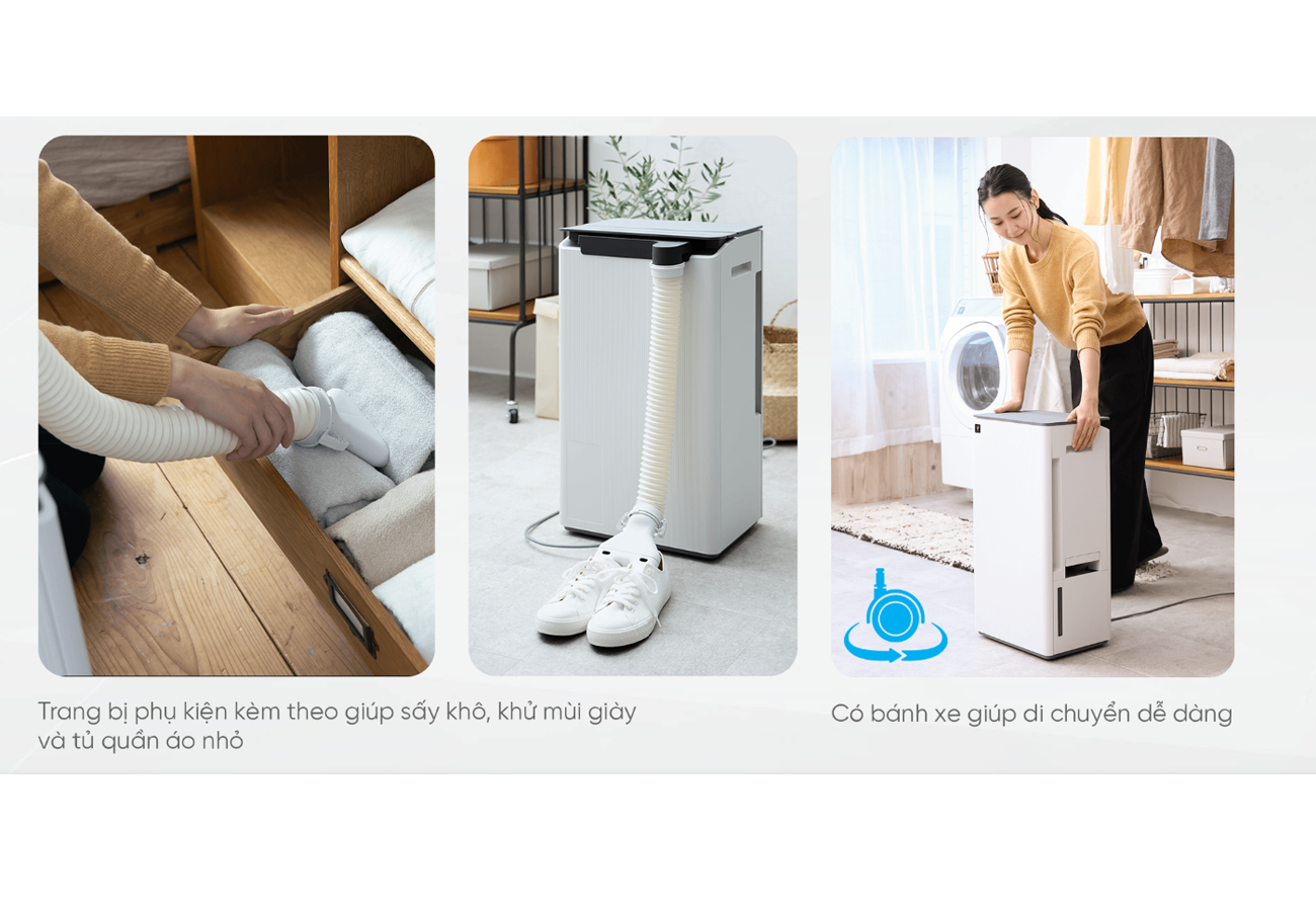 Máy Lọc Không Khí Có Chức Năng Hút Ẩm Sharp DW-T30FV-W - Xuất Xứ Thái Lan 8