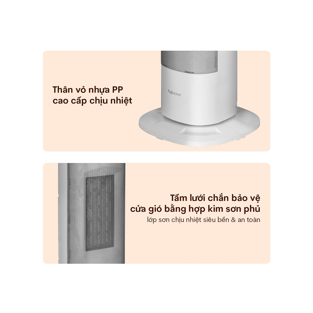 Quạt Sưởi Gốm Fujihome FH3100E 6
