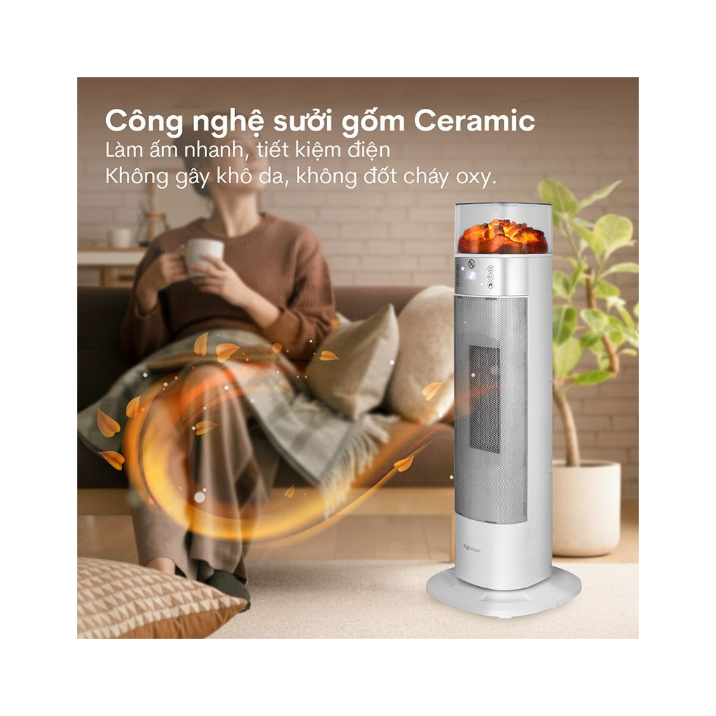 Quạt Sưởi Gốm Fujihome FH3100E 7
