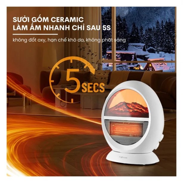 Quạt Sưởi Để Bàn Fujihome FH09