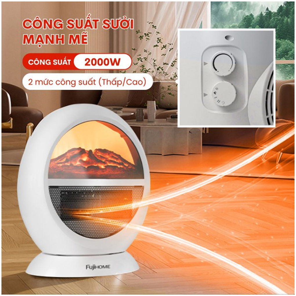 Quạt Sưởi Để Bàn Fujihome FH09 1