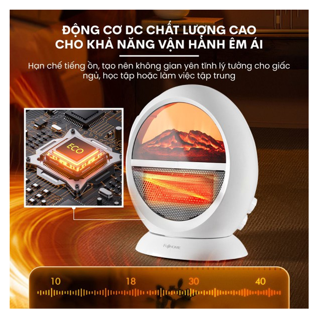 Quạt Sưởi Để Bàn Fujihome FH09 4