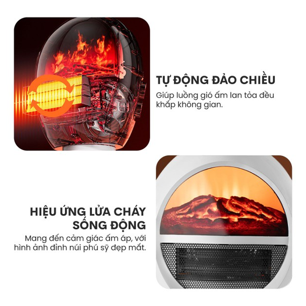 Quạt Sưởi Để Bàn Fujihome FH09 6