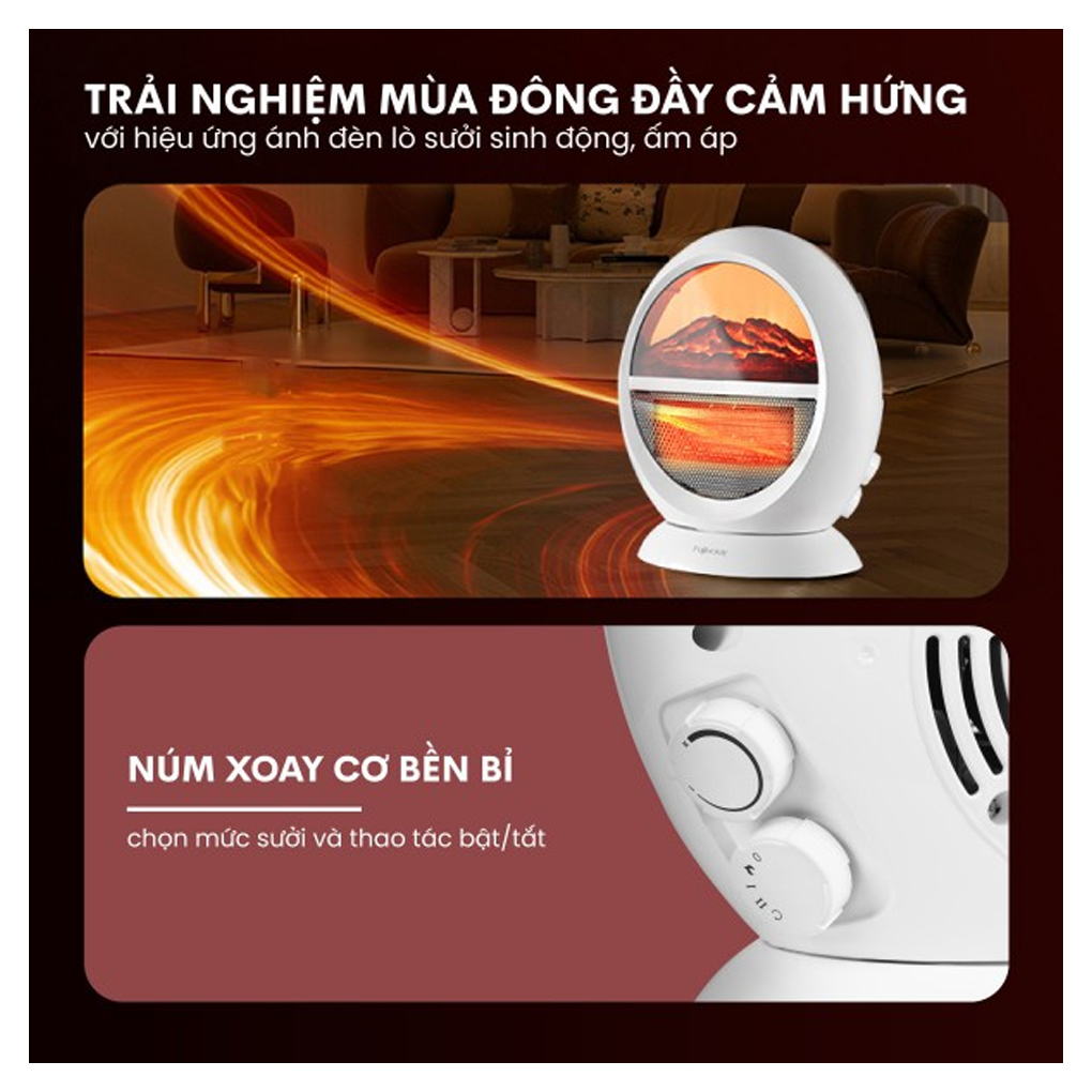 Quạt Sưởi Để Bàn Fujihome FH09 7