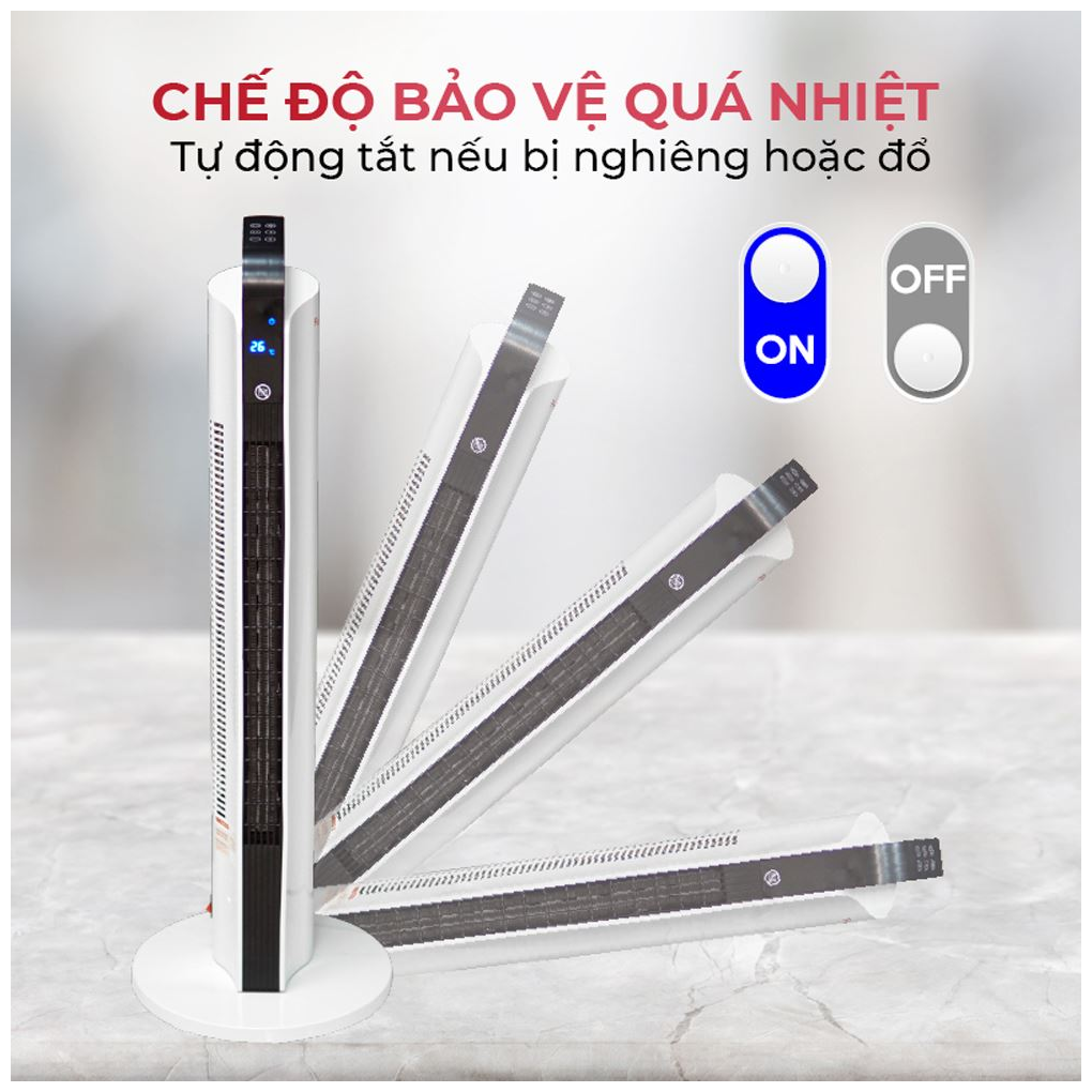 Quạt Sưởi Gốm Ceramic Để Sàn Fujihome FH2000 7