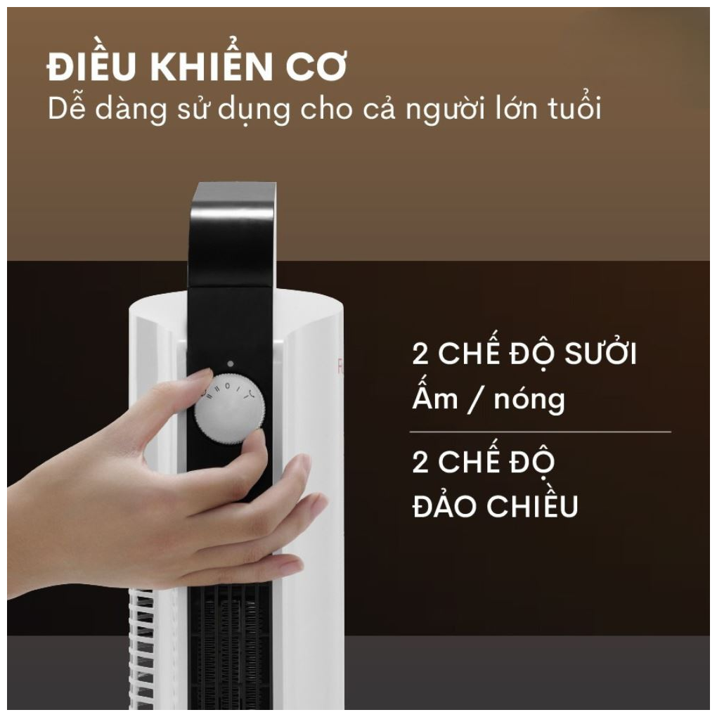 Quạt Sưởi Gốm Ceramic Để Sàn Fujihome FH2000M 8