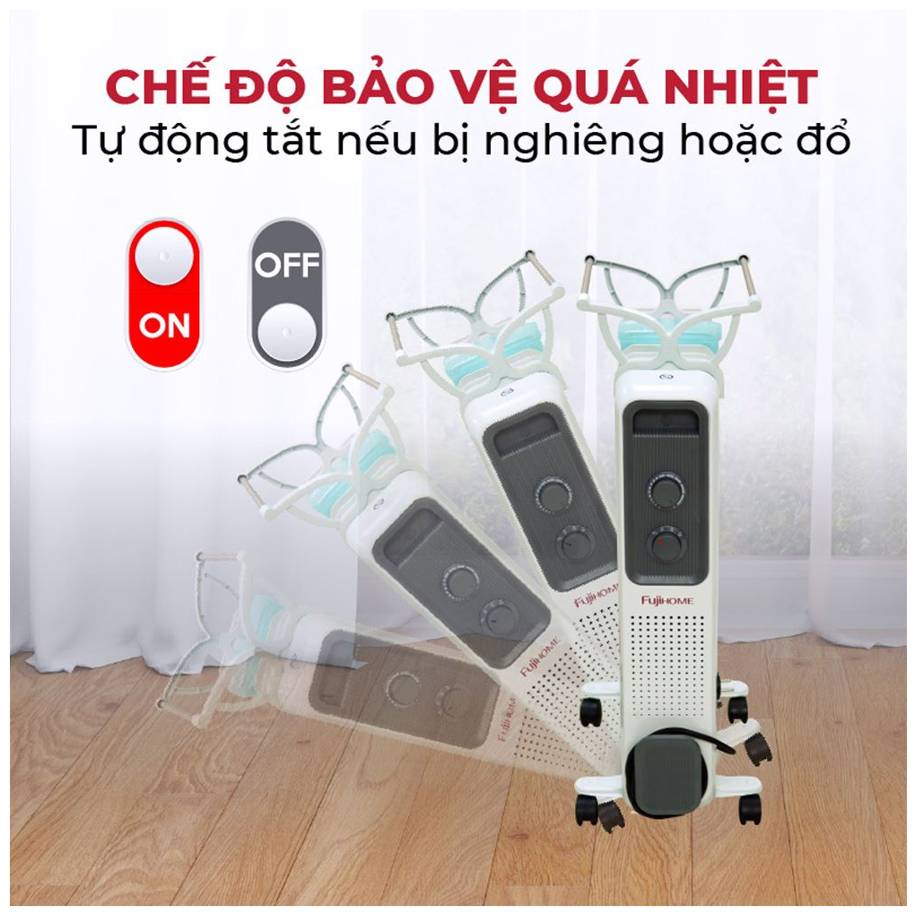 Máy Sưởi Dầu Fujihome OH8411 6