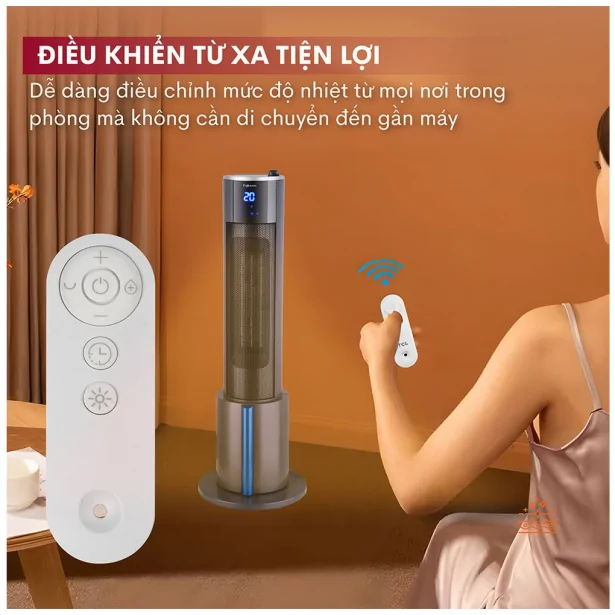 Quạt Sưởi Gốm Tích Hợp Tạo Ẩm Fujihome FH6000