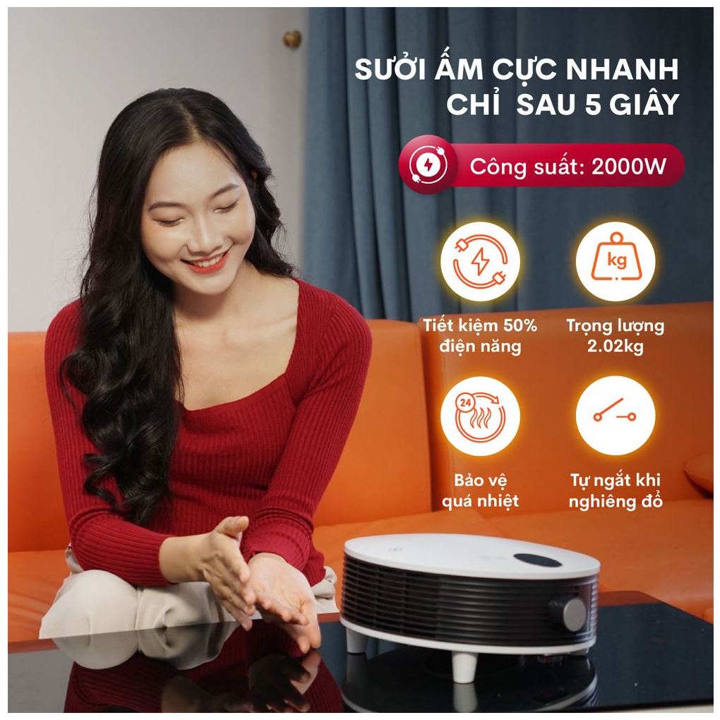 Quạt Sưởi Treo Tường Nhà Tắm Fujihome FHB5000 8