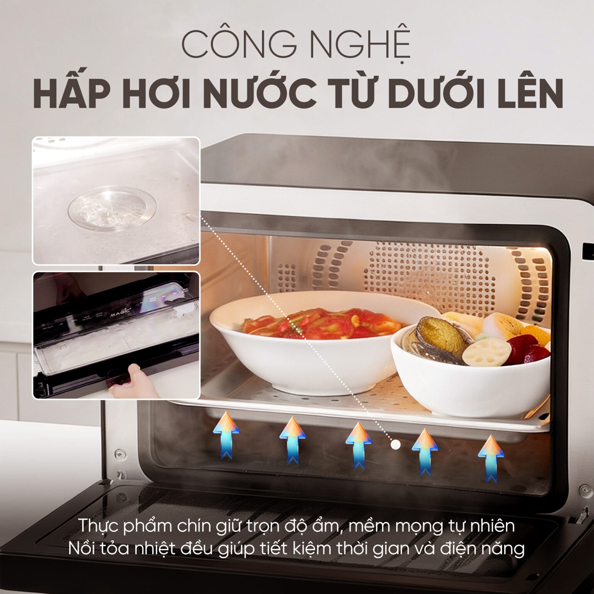 Nồi Chiên Không Dầu Kết Hợp Hấp Cao Cấp Magic Eco S-23 5
