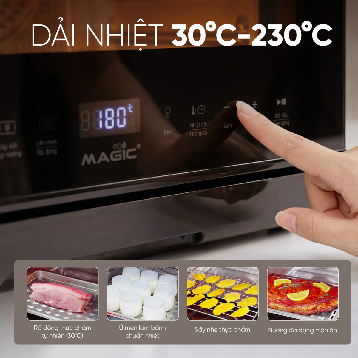 Nồi Chiên Không Dầu Kết Hợp Hấp Cao Cấp Magic Eco S-23 8