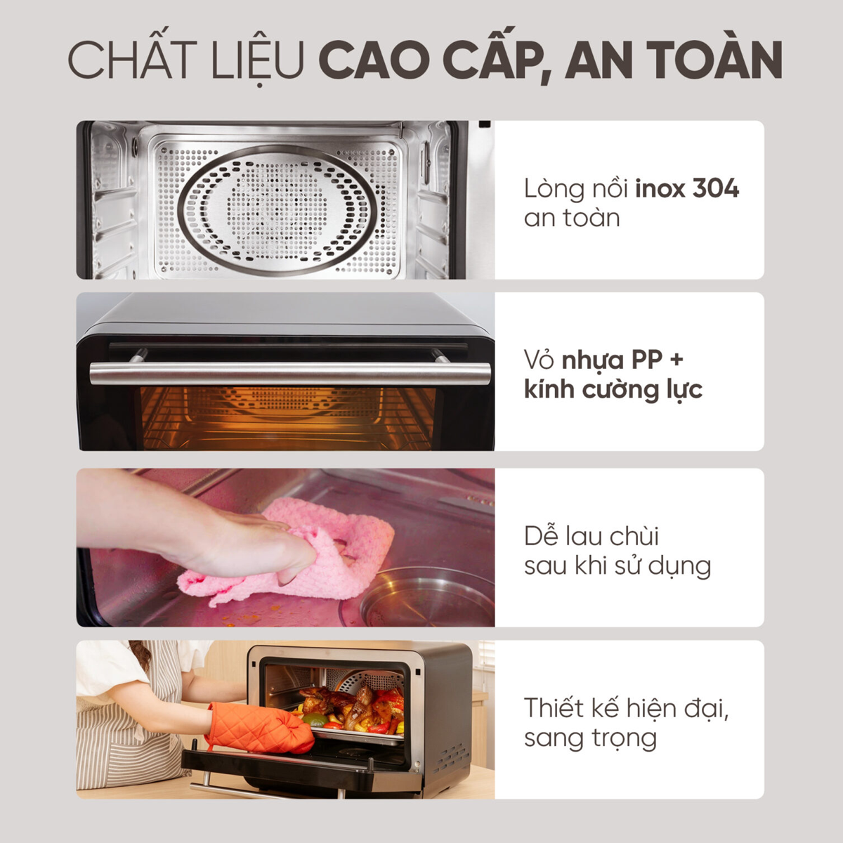 Nồi Chiên Không Dầu Kết Hợp Hấp Cao Cấp Magic Eco S-23 9