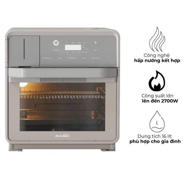 Nồi Chiên Không Dầu Kết Hợp Hấp Cao Cấp Magic Eco S-16
