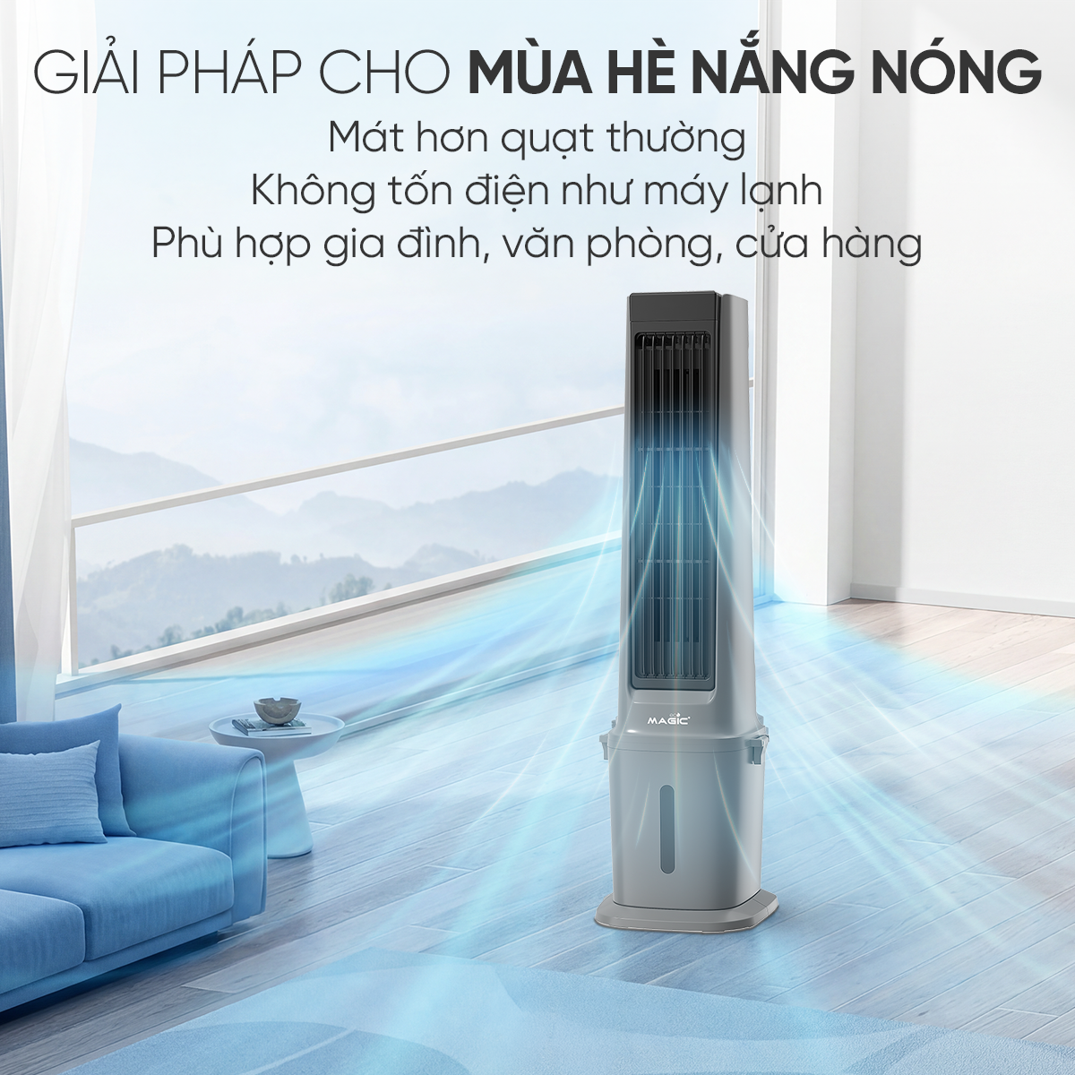 Quạt Hơi Nước Magic Eco AC-308 90W 2