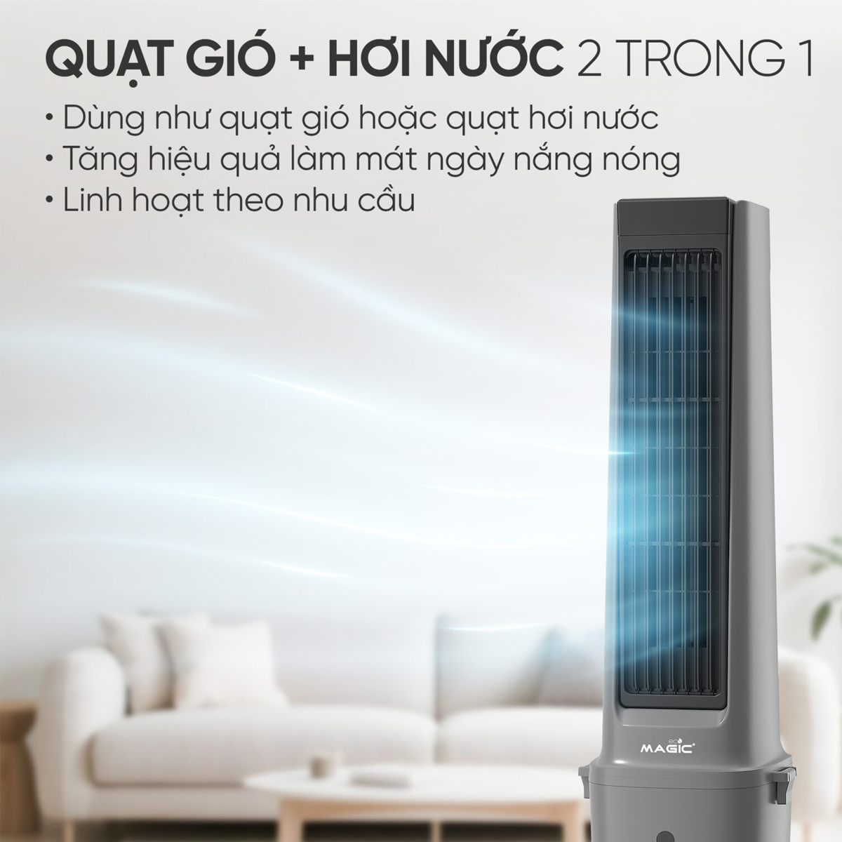 Quạt Hơi Nước Magic Eco AC-308 90W 4