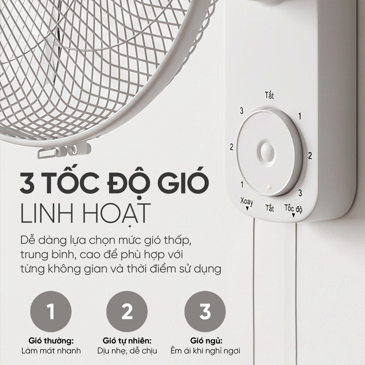 Quạt Treo Tường Có Điều Khiển Từ Xa Magic Eco A-258 5