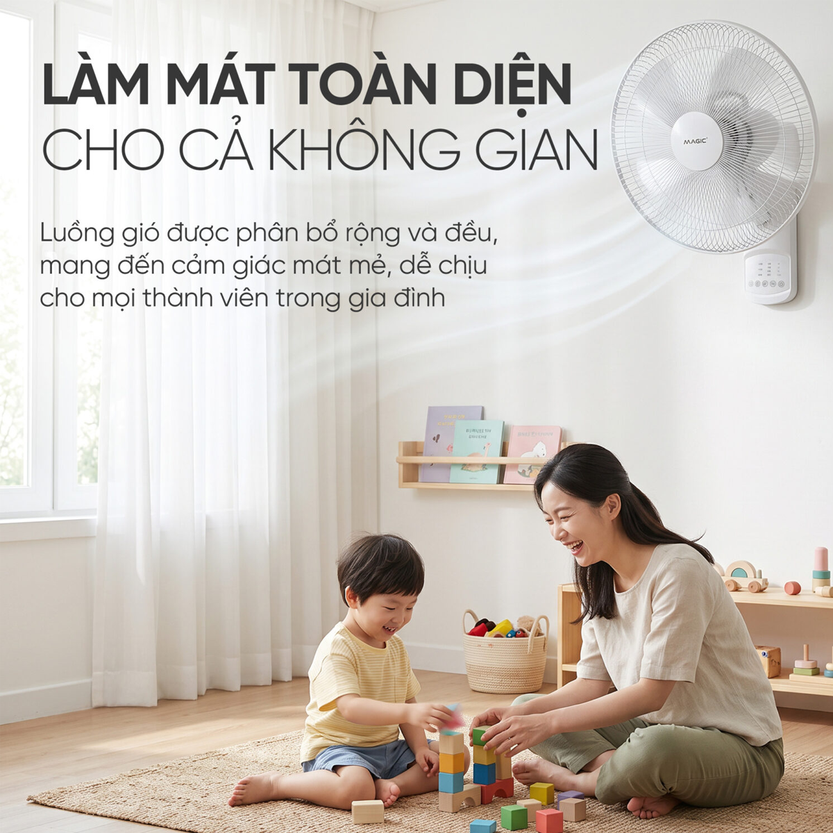 Quạt Treo Tường Magic Eco A-259 60W 6