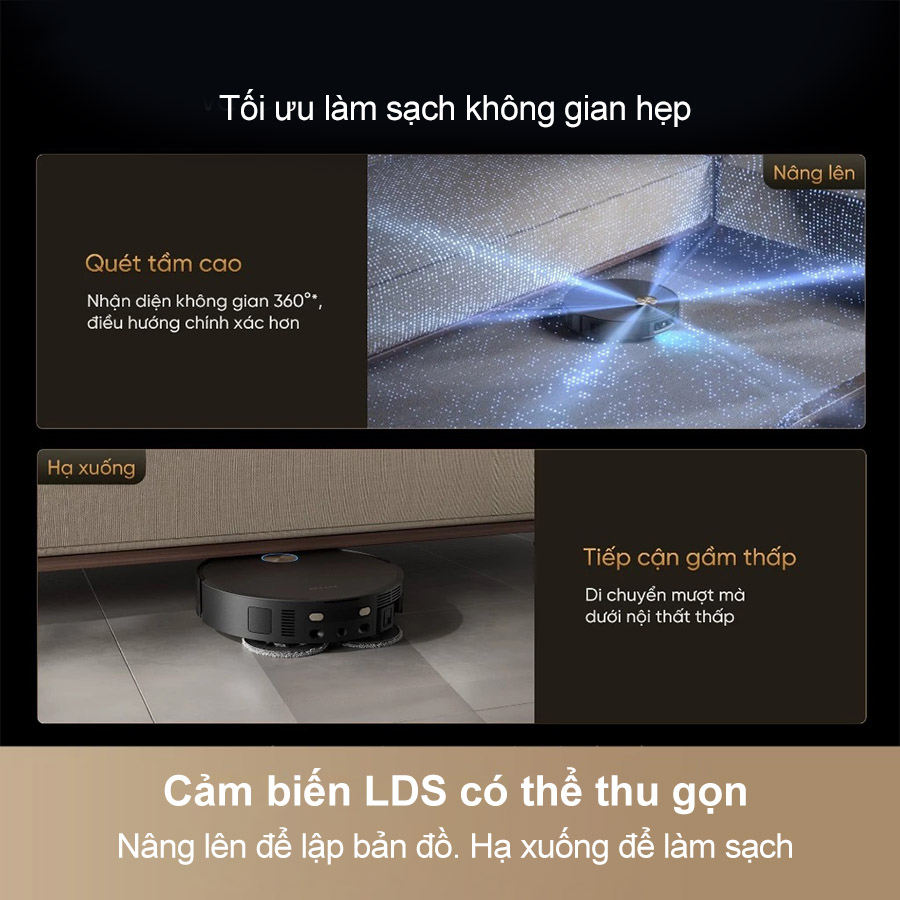 Robot Hút Bụi Lau Nhà Dreame X60 Ultra Extreme Màu Đen 15