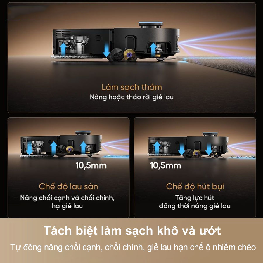 Robot Hút Bụi Lau Nhà Dreame X60 Ultra Extreme Màu Đen 17