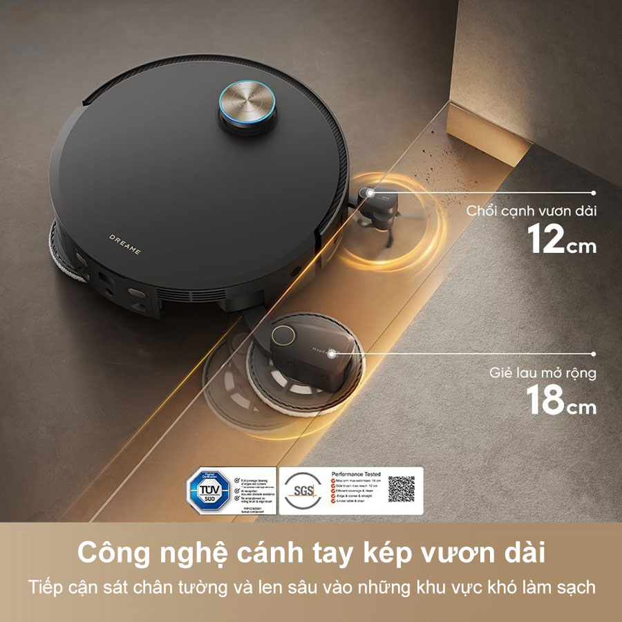 Robot Hút Bụi Lau Nhà Dreame X60 Ultra Extreme Màu Đen 9