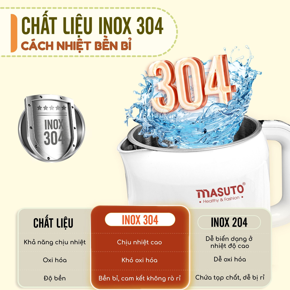 Ấm Đun Siêu Tốc 2 Lớp Masuto MSNAMI 1.7 Lít 4