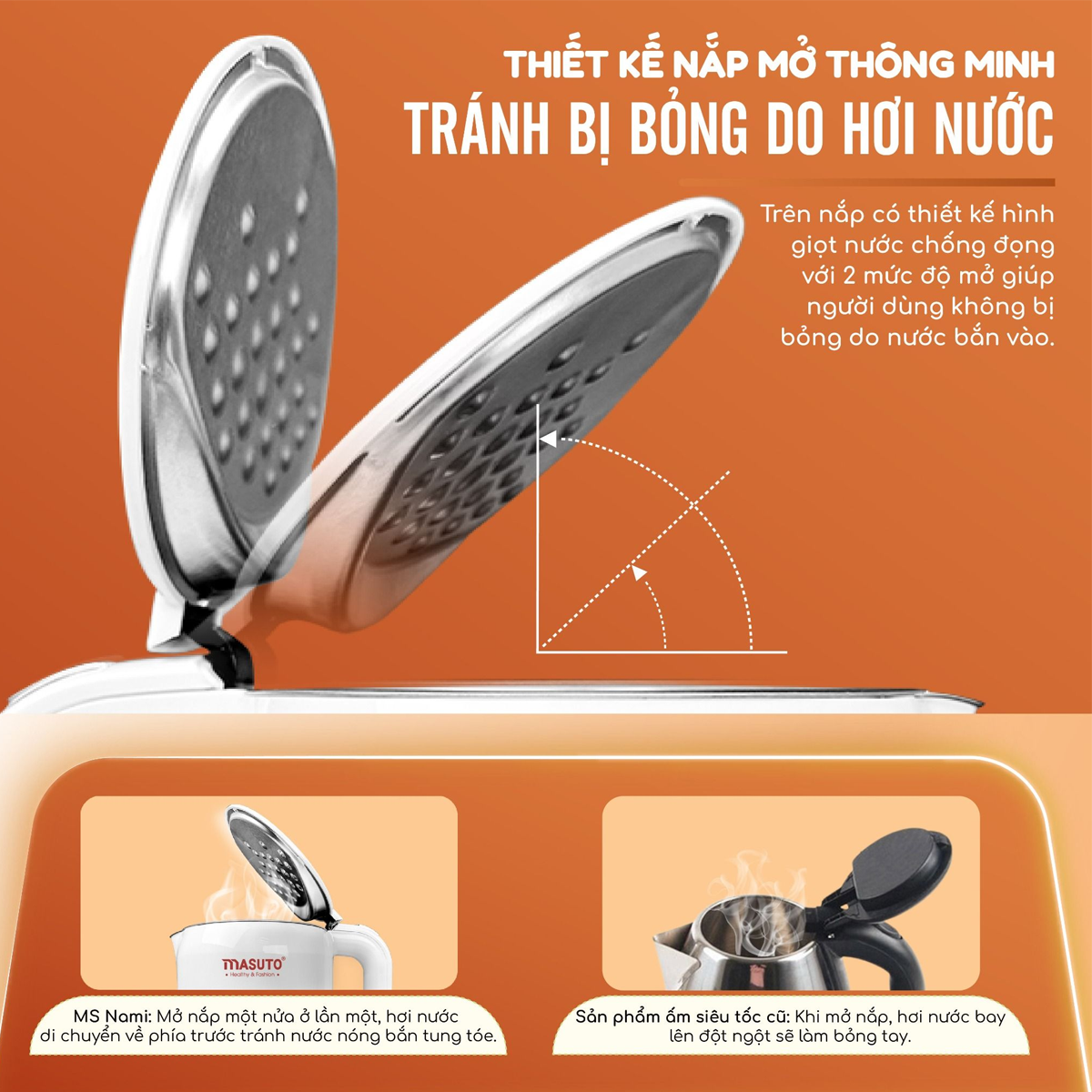 Ấm Đun Siêu Tốc 2 Lớp Masuto MSNAMI 1.7 Lít 5