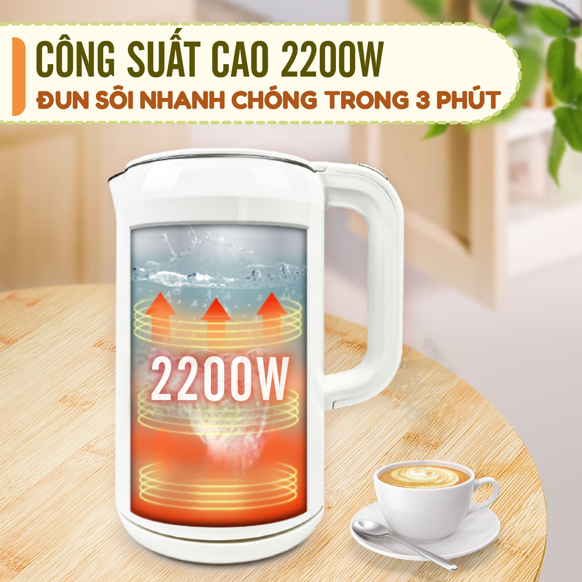 Ấm Đun Siêu Tốc 2 Lớp Masuto MSNAMI 1.7 Lít 6