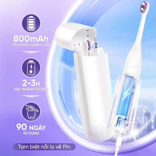 Bàn Chải Điện Masuto HyperUVSonic - 5 Đầu Bàn Chải