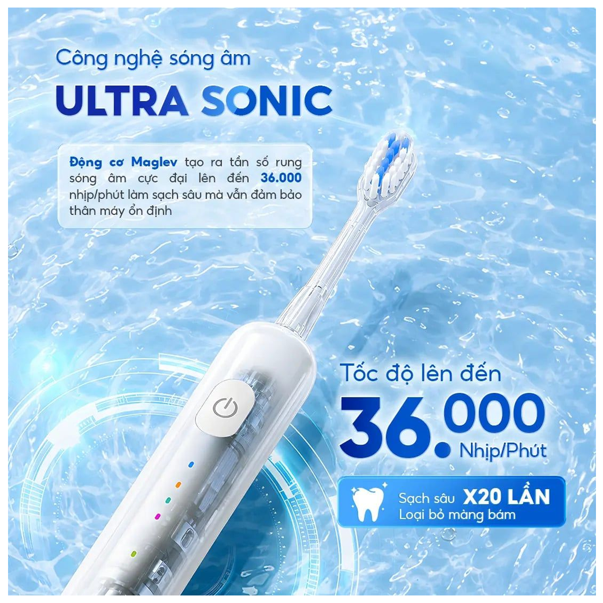 Bàn Chải Điện Ultrasonic Masuto MSNEO 5