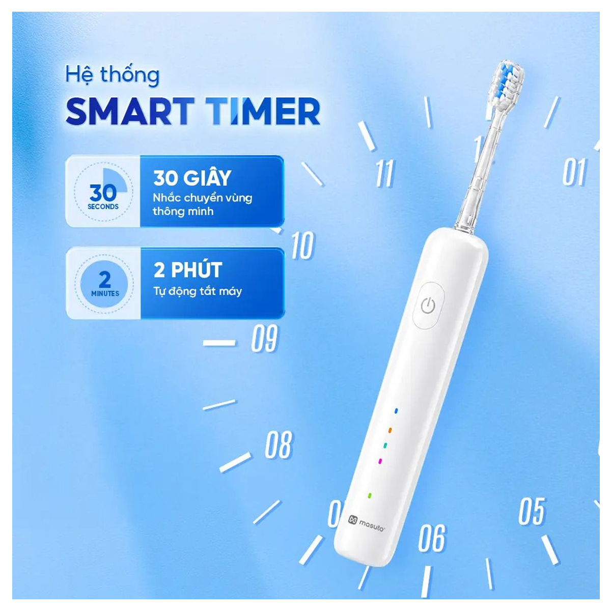 Bàn Chải Điện Ultrasonic Masuto MSNEO 7