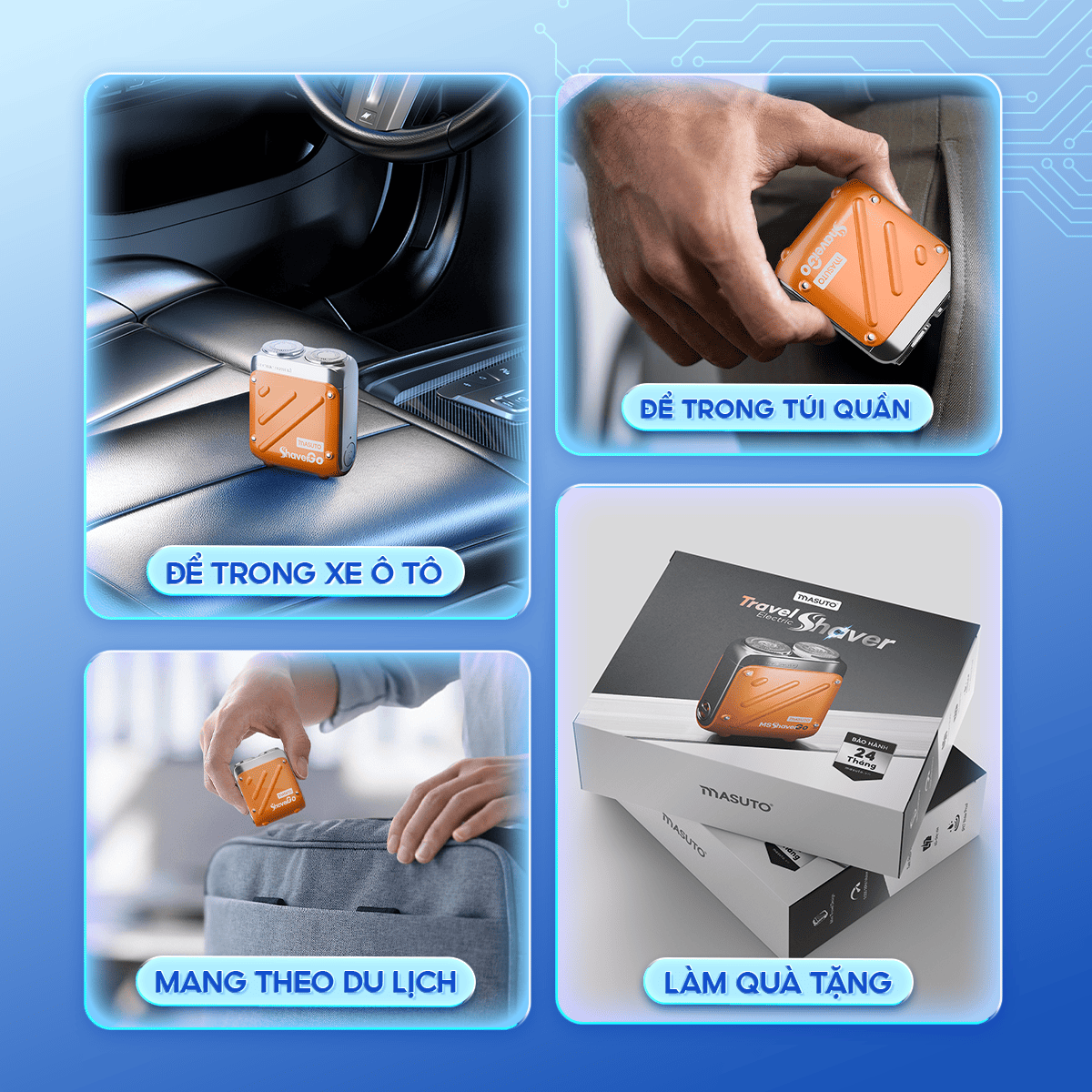 Máy Cạo Râu Du Lịch Masuto MSShaverGo 10