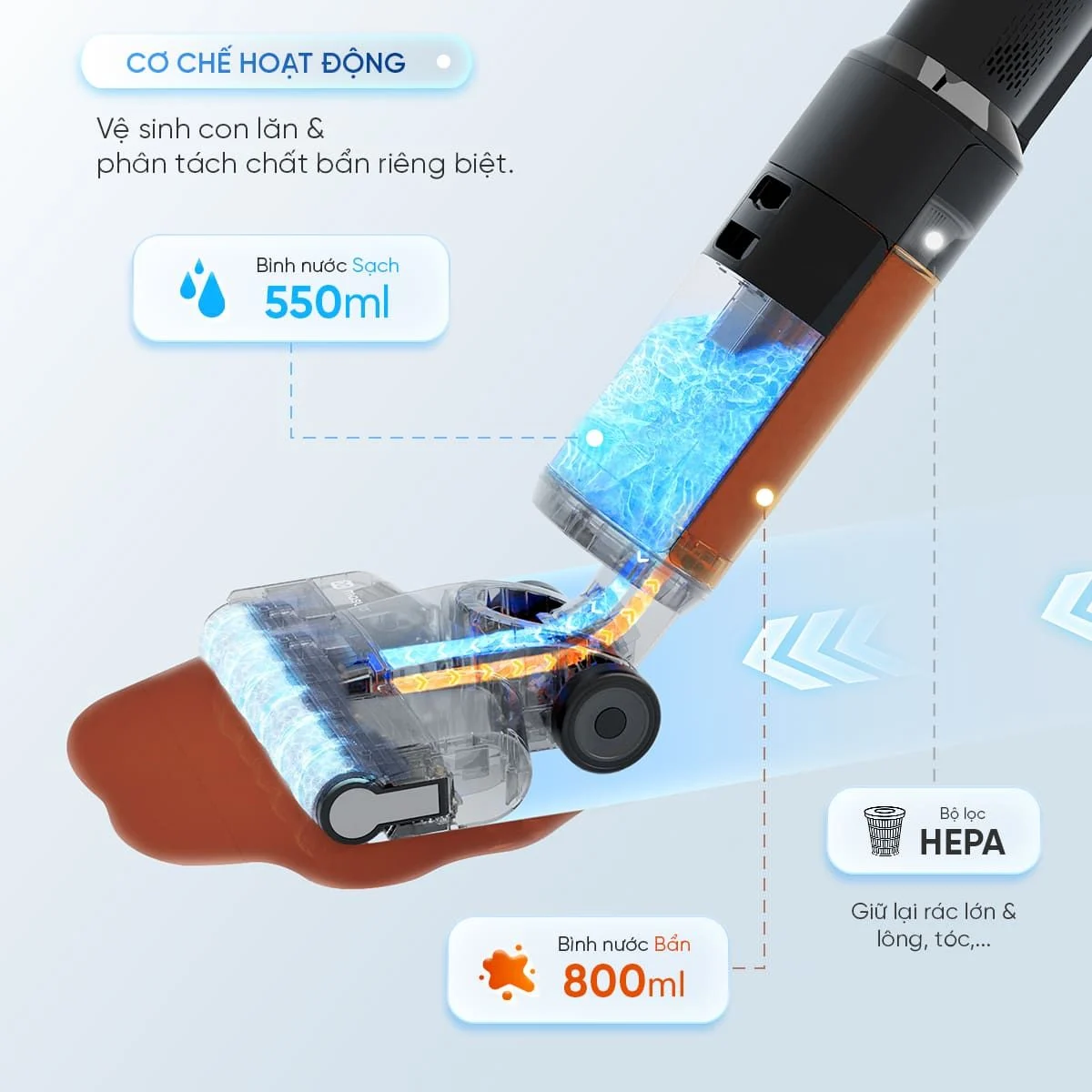 Máy Hút Bụi Lau Nhà Không Dây Masuto MSFOLD 10