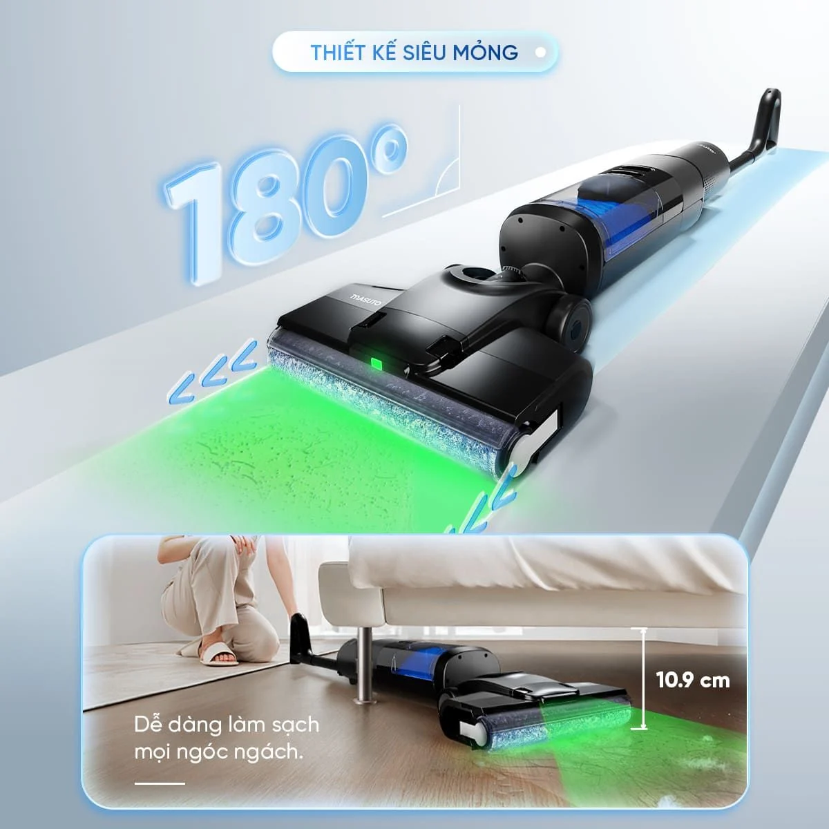Máy Hút Bụi Lau Nhà Không Dây Masuto MSFOLD 3