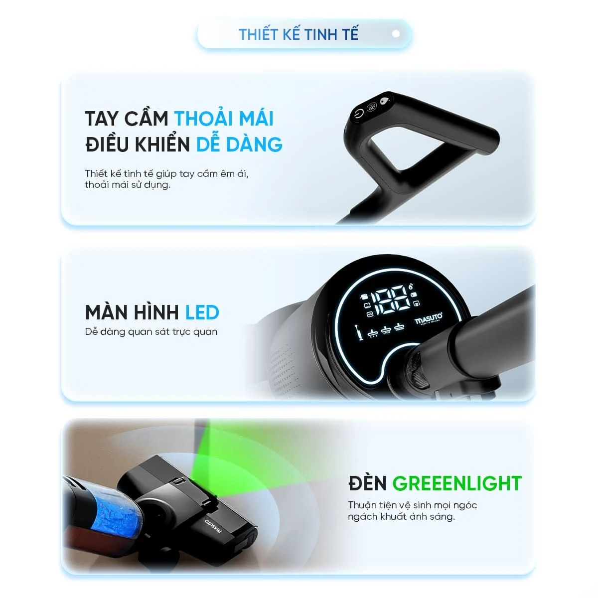 Máy Hút Bụi Lau Nhà Không Dây Masuto MSFOLD 6