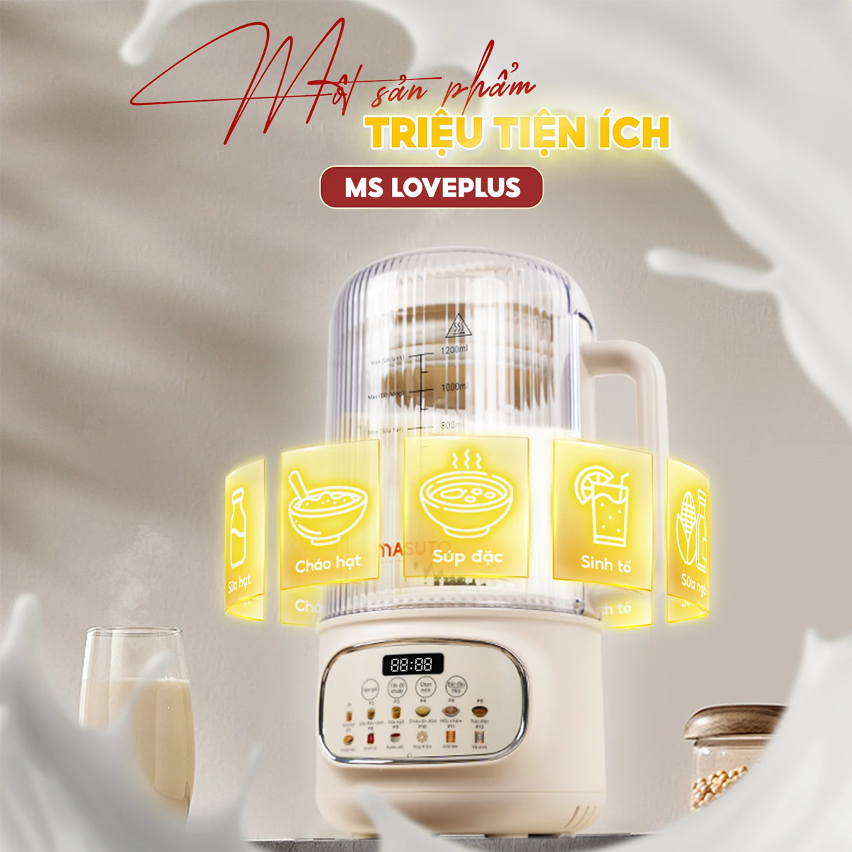 Máy Làm Sữa Hạt Masuto MSLovePlus 7