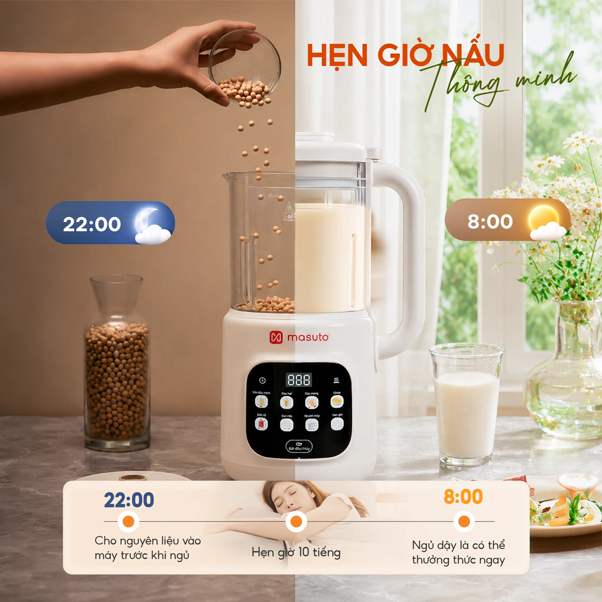 Máy Làm Sữa Hạt Masuto MSLOVESMART 6