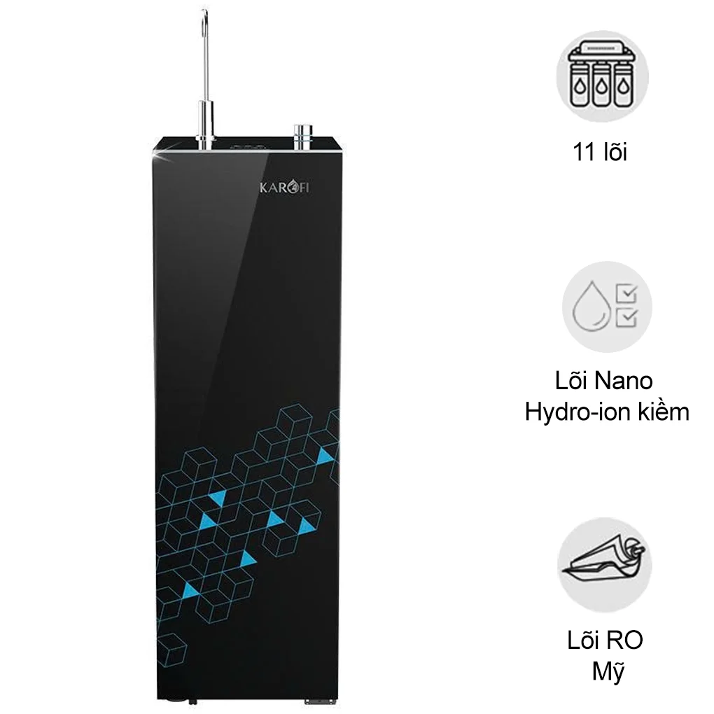 Máy Lọc Nước RO Hydro-Ion Kiềm Karofi KAQ-C28 Aiotec Theo Dõi Chất Lượng Nước, Cảnh Báo Thay Lõi