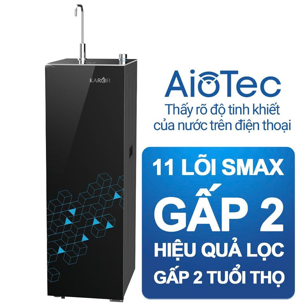 Máy Lọc Nước RO Hydro-Ion Kiềm Karofi KAQ-C28 Aiotec Theo Dõi Chất Lượng Nước, Cảnh Báo Thay Lõi 5