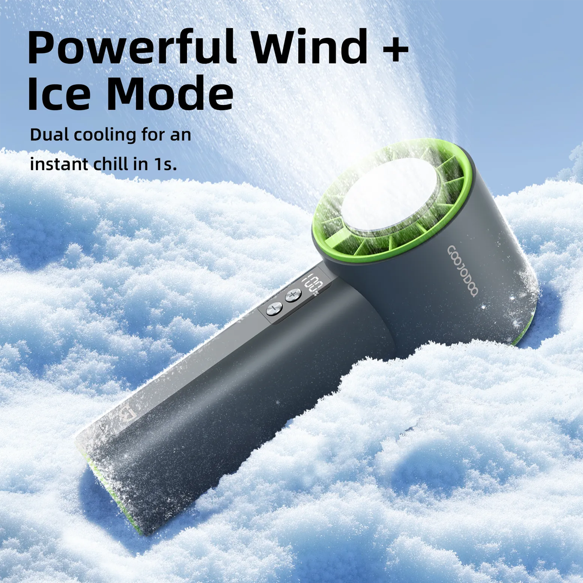Quạt Cầm Tay Có Sò Lạnh GOOJODOQ GFS006 4.5W (DARK GRAY) 1