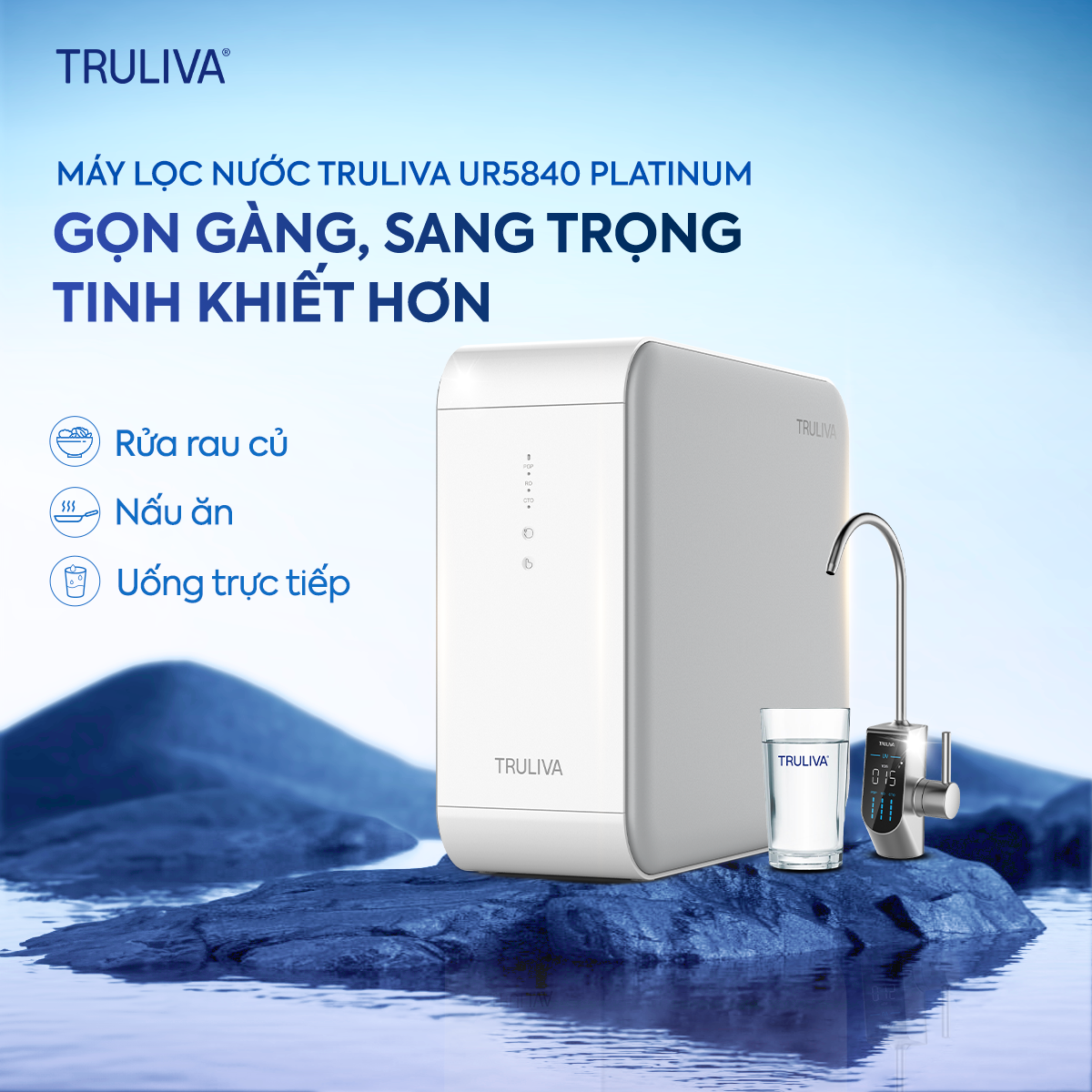 Máy Lọc Nước Âm Tủ Truliva UR5840 1