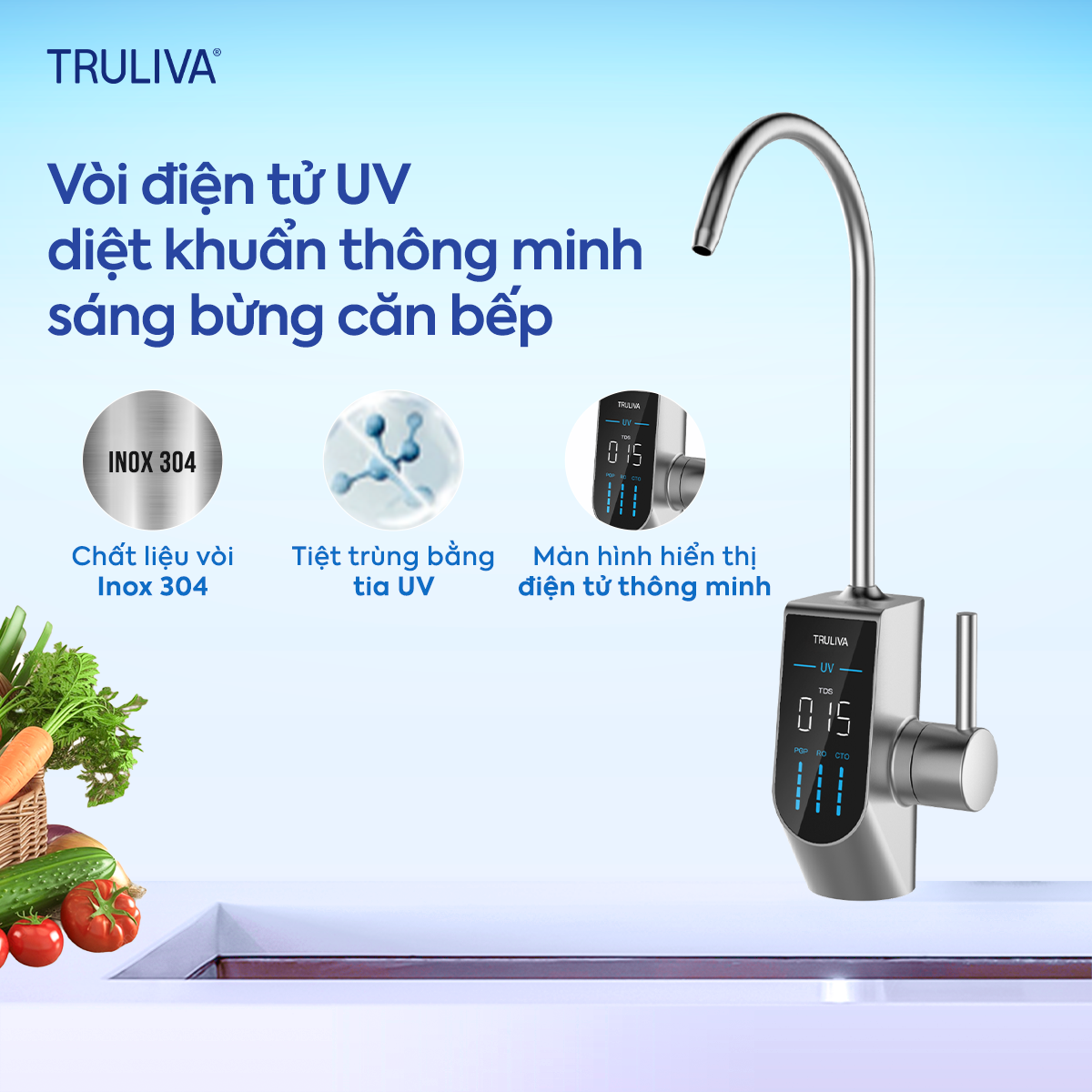 Máy Lọc Nước Âm Tủ Truliva UR5840 2