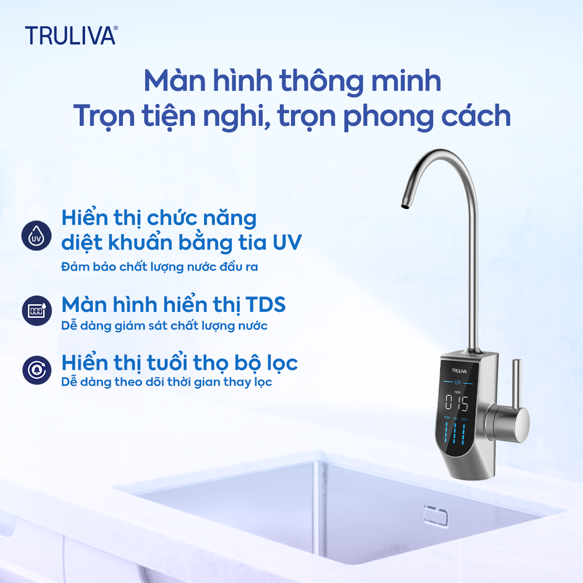 Máy Lọc Nước Âm Tủ Truliva UR5840 6