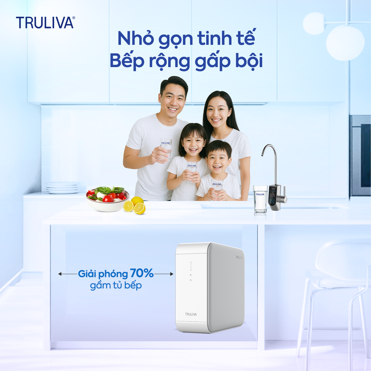 Máy Lọc Nước Âm Tủ Truliva UR5840 3