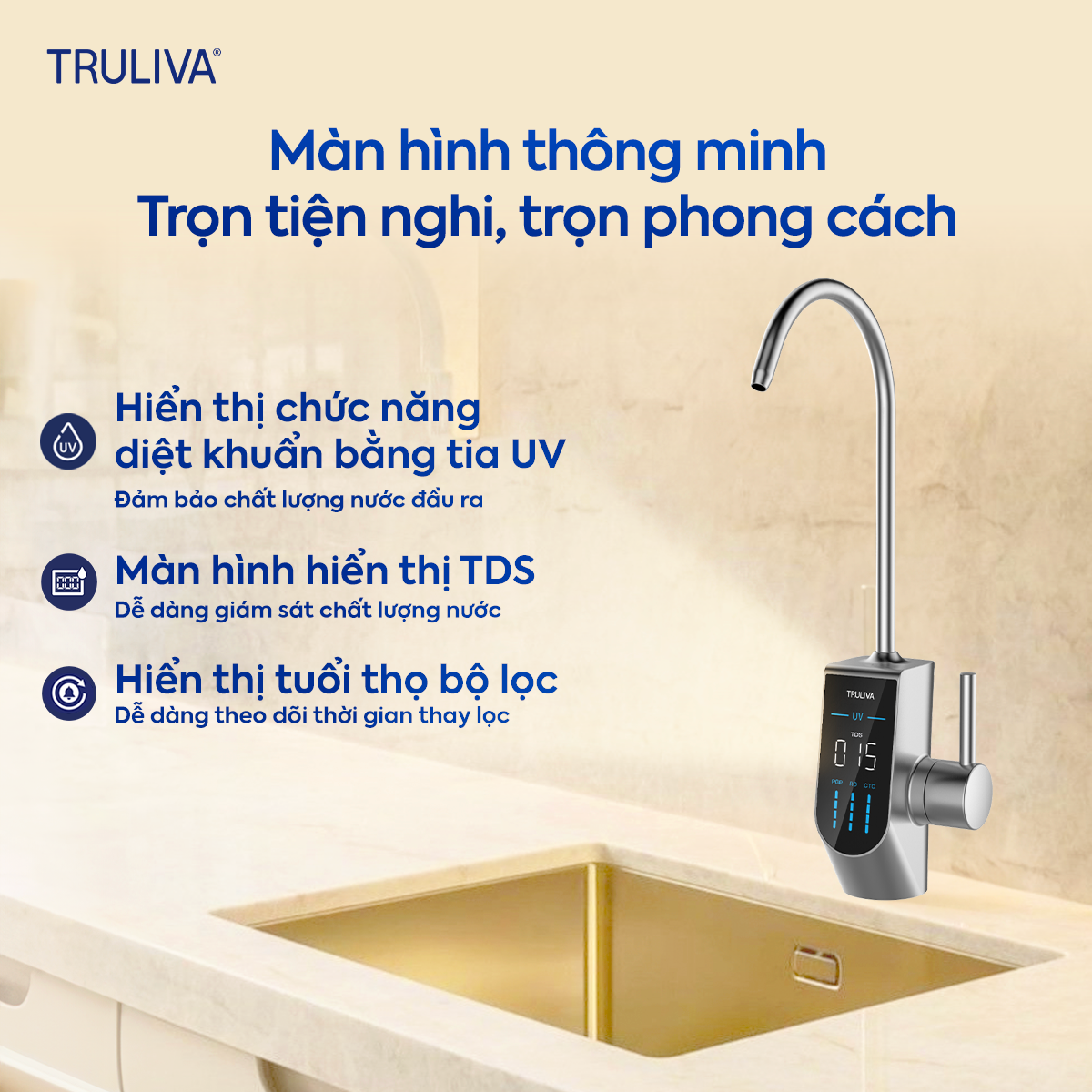 Máy Lọc Nước Âm Tủ Truliva UR5676 0