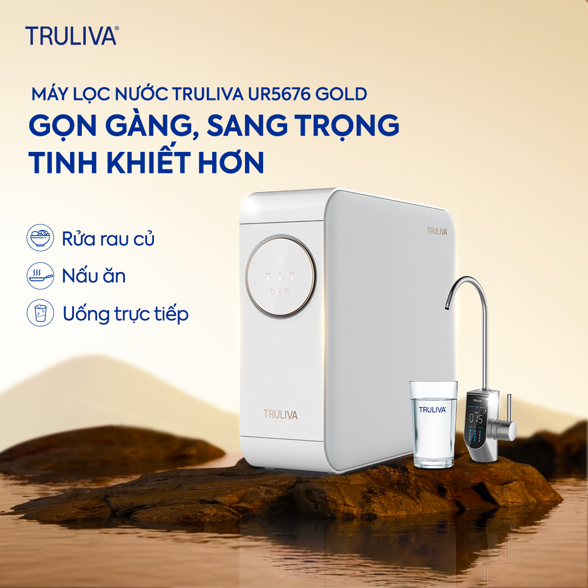 Máy Lọc Nước Âm Tủ Truliva UR5676 1