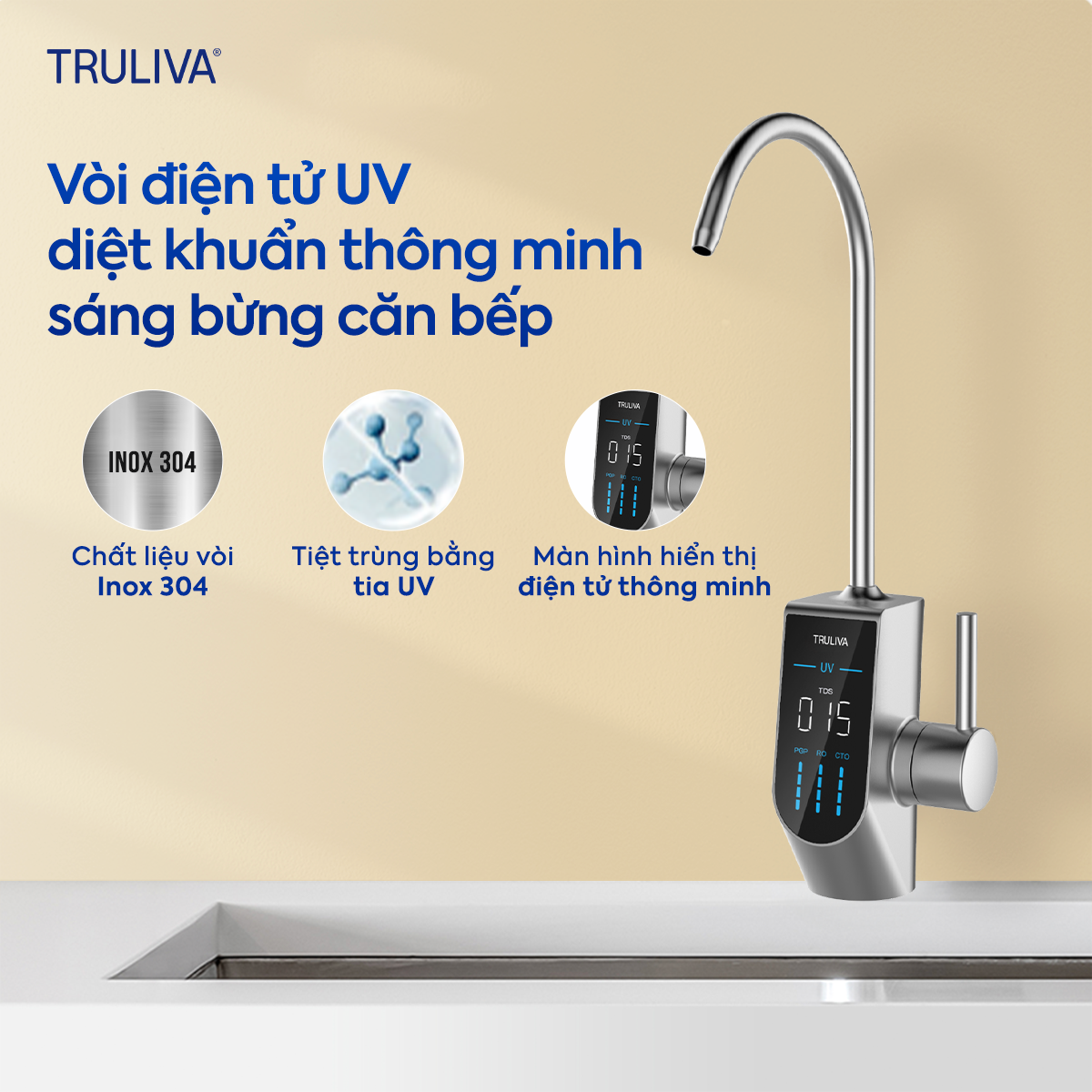 Máy Lọc Nước Âm Tủ Truliva UR5676 2